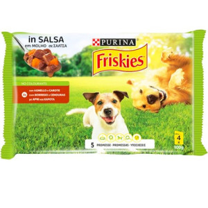 Friskies σκυλοτροφή με καρότα & αρνί σε σάλτσα 4x100gr Friskies - 1