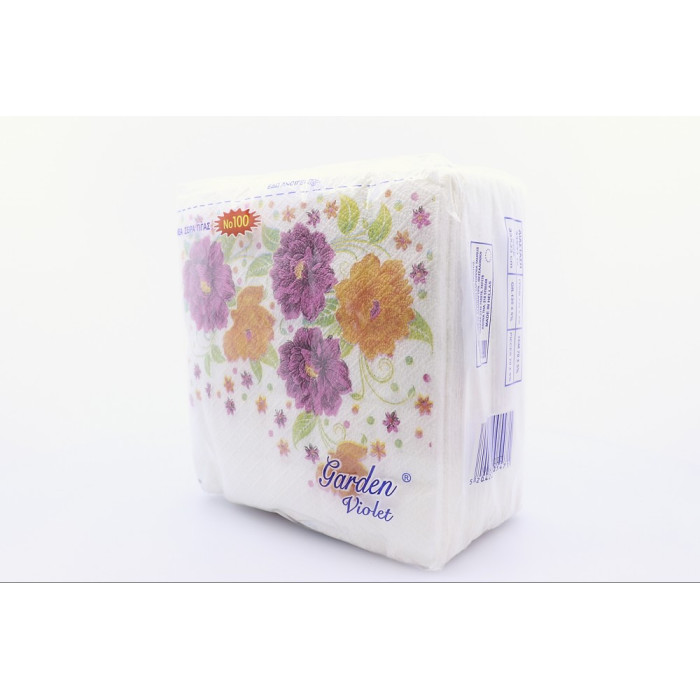 Garden violet χαρτοπετσετα 33x33cm 70 φύλλων