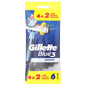 Gillette ξυραφάκια blue 3 smooth 6τεμ Gillette - 1