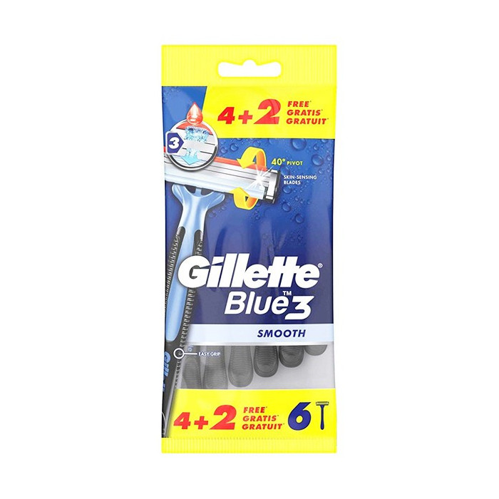 Gillette ξυραφάκια blue 3 smooth 6τεμ Gillette - 1