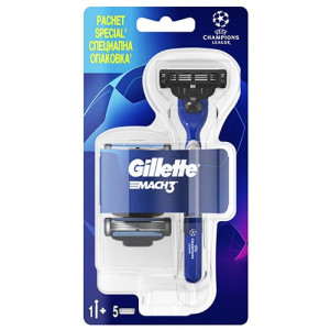 Gillette ξυραφάκι mach3 μηχανή με 5 ανταλλακτικά Gillette - 1