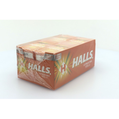 Halls καραμέλες βιταμίνη C με γεύση φρούτων χωρίς ζάχαρη 28gr