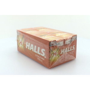 Halls καραμέλες βιταμίνη C με γεύση φρούτων χωρίς ζάχαρη 28gr