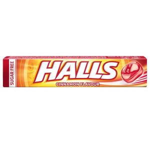 Halls καραμέλες κανέλα χωρίς ζάχαρη 20x32gr