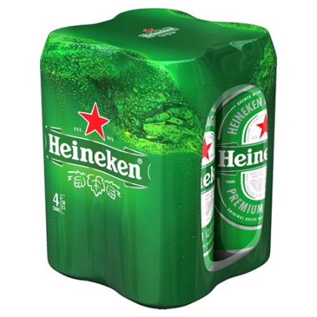 Heniken μπύρα lager 4x500ml