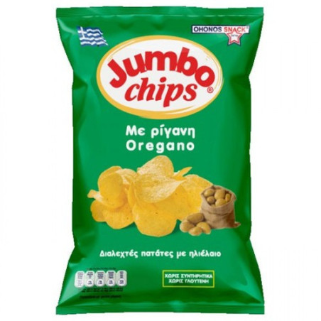 Jumbo chips με ρίγανη χωρίς γλουτένη 50gr