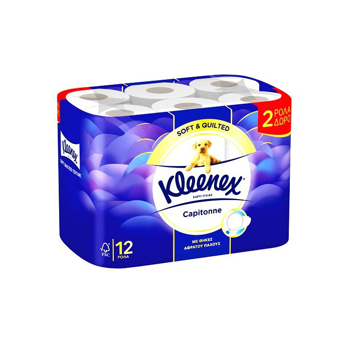 Kleenex capitonne χαρτί υγείας 2φυλλο 12τεμ