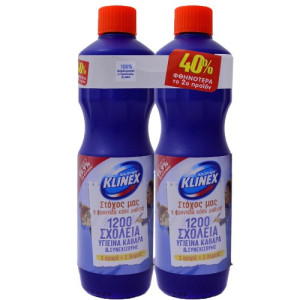 Klinex χλωρίνη παχύρρευστη μπλε 2x750ml