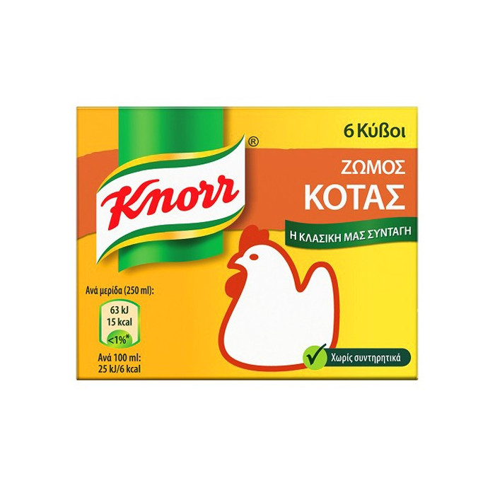 Knorr ζωμός κότας 6 κύβοι 60gr Knorr - 1