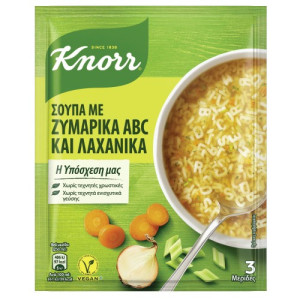 Knorr σούπα με ζυμαρικά ABC & λαχανικά 82gr