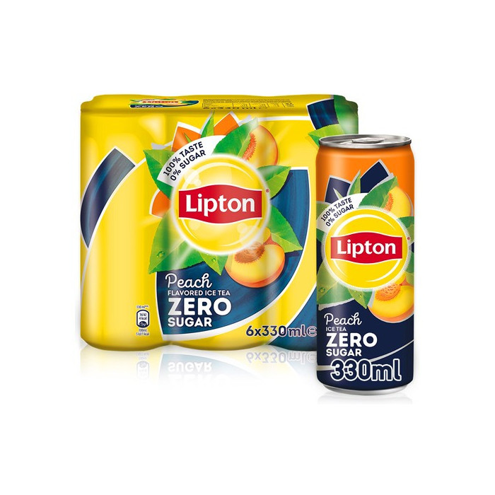 Lipton ice tea μαύρο τσάι με ροδάκινο χωρίς ζάχαρη 6x330ml Lipton - 1