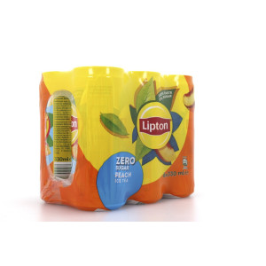 Lipton ice tea μαύρο τσάι με ροδάκινο χωρίς ζάχαρη 6x330ml Lipton - 6