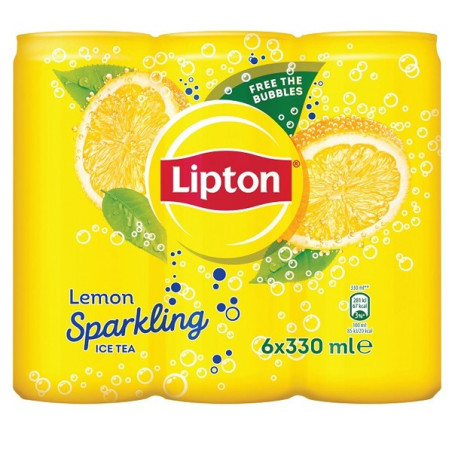 Lipton sparkling ice tea λεμόνι με ανθρακικό 6x330ml