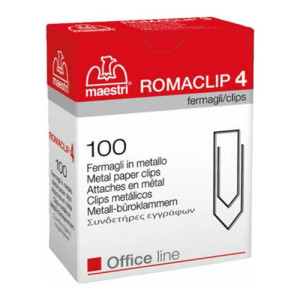 Maestri συνδετηρας romaclip platinum νο 4 100τεμx10 Maestri - 1