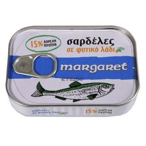 Margaret σαρδέλες σε φυτικό λάδι 115gr