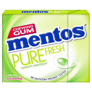 Mentos τσίχλες pure fresh lime & mint 28gr Mentos - 1