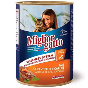 Morando miglior gatto γατοτροφή κονσέρβα με μοσχάρι καρότο 400gr Morando Miglior - 1