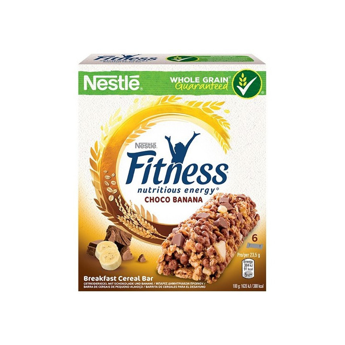 Nestle μπάρες δημητριακών fitness με σοκολάτα και μπανάνα 6x23,5gr