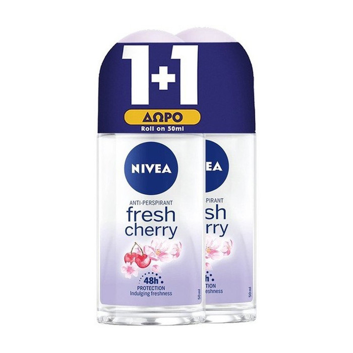 Nivea roll-on women fresh cherry 2x50ml