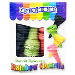 Pagotomania rainbow χωνάκια παγωτού χρωματιστά 16τεμ Pagotomania - 1