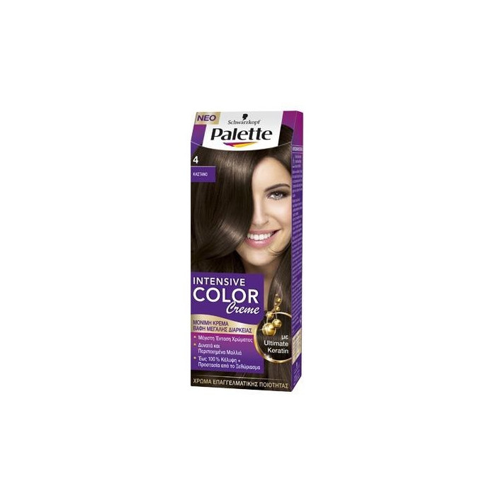 Schwarzkopf palette intensive color creme 4 καστανό 50ml