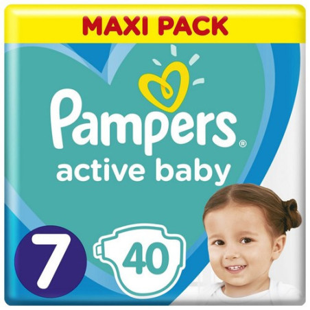 Pampers active baby βρεφικές πάνες no7 15+kg 40τεμ Pampers - 1