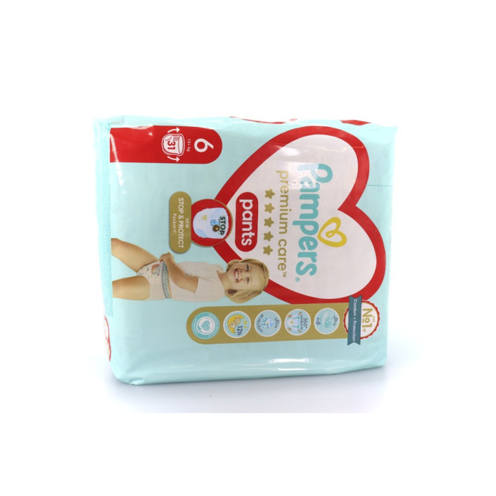 Pampers premium care pants νο 6 31τεμ jumbo