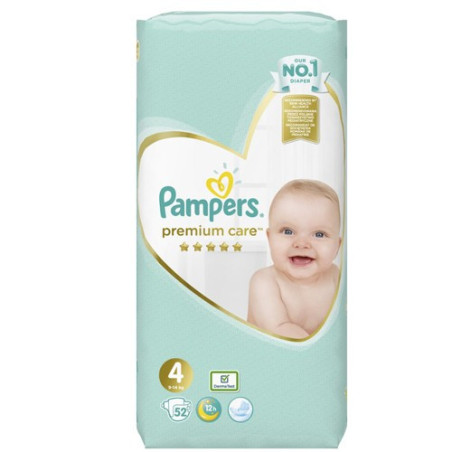 Pampers premium care νο 4 52τεμ 8-14kg jumbo