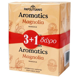 Παπουτσάνης aromatics σαπούνι με μανόλια 4x100gr