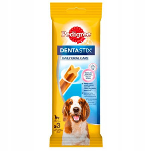 Pedigree dentastix σνακ για σκύλους medium 10-25kg 3τεμ 77gr