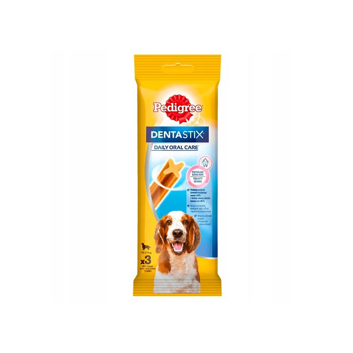 Pedigree dentastix σνακ για σκύλους medium 10-25kg 3τεμ 77gr