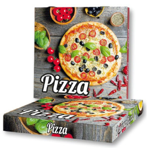 Pizza color κουτιά συσκευασίας 22x22x4cm 100τεμ Pizza Color - 1