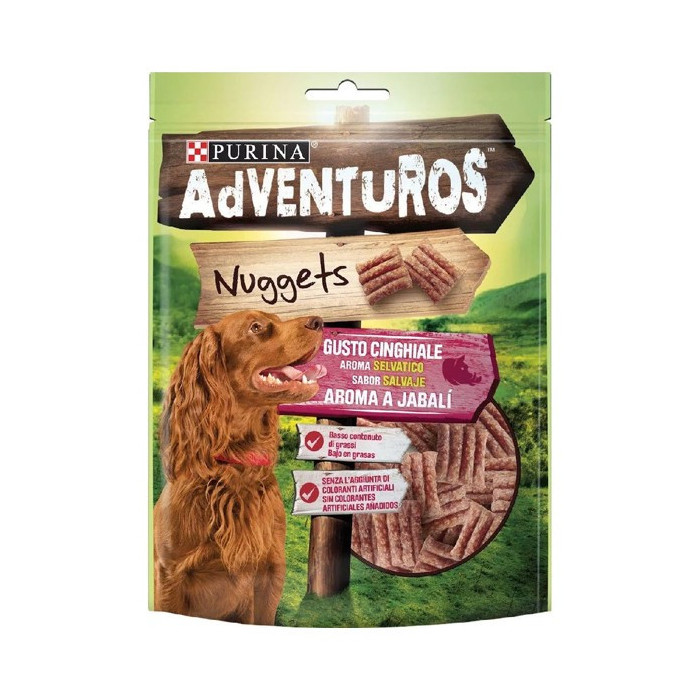 Purina adventuros σκυλοτροφη nuggets 90gr, αγριοχοιροσ