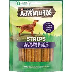 Purina adventuros σκυλοτροφη strips 90gr, ελαφι