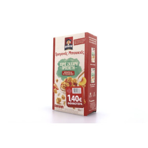 Quaker τραγανες μπουκιες χ, ζαχαρη 400gr, φραουλα -1,40€