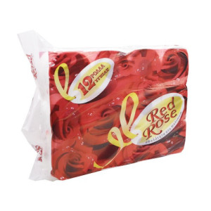 Red rose χαρτί υγείας με άρωμα 2φυλλο 12x145gr Red Rose - 1