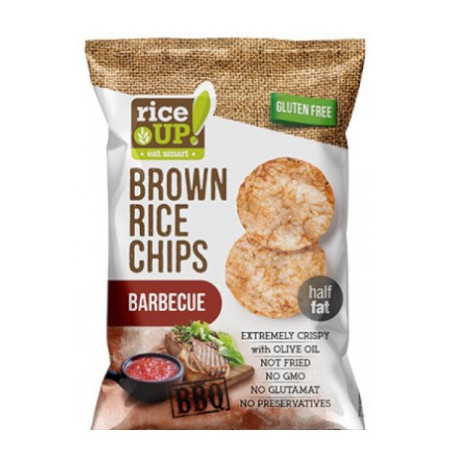 RiceUp chips ολικής με bbq χωρίς γλουτένη 60gr