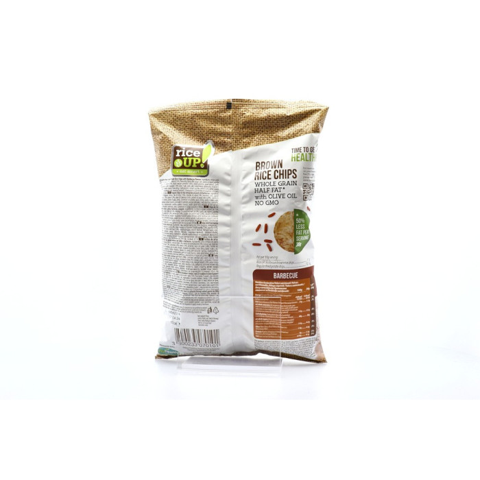 RiceUp chips ολικής με bbq χωρίς γλουτένη 60gr