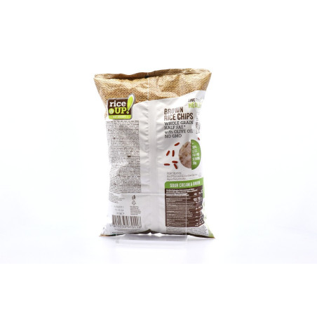 Riceup chips ολικής με ξινή κρέμα & κρεμμύδι 60gr