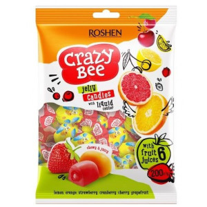 Roshen crazy bee καραμέλες 6 fruit juices 200gr