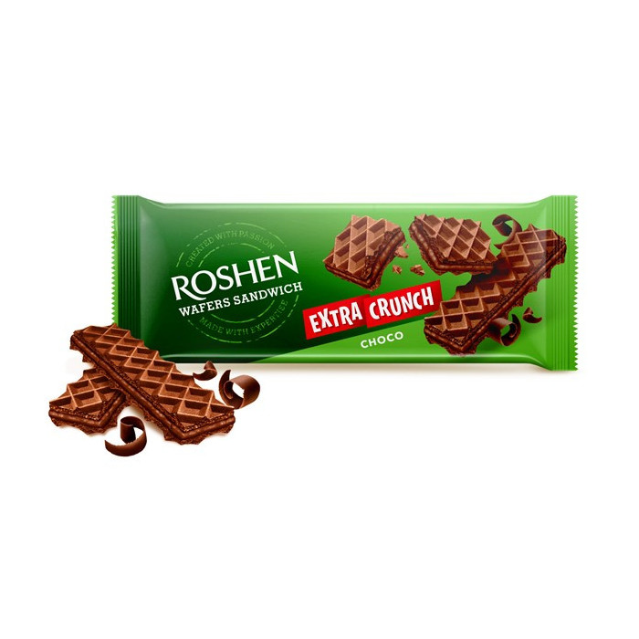 Roshen wafers sandwich τραγανη γκοφρετα 142gr, σοκολατα