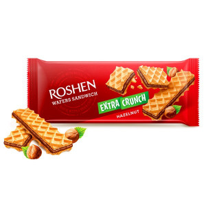 Roshen wafers sandwich τραγανη γκοφρετα 142gr, φουντουκι Roshen - 1