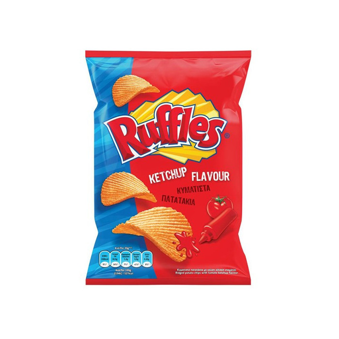 Ruffles πατατάκια κυματιστά με ketchup 105gr