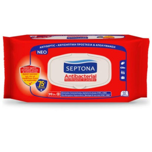 Septona υγρά μαντηλάκια αντιβακτηριδιακά έξτρα 60τεμ Septona - 1