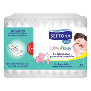 Septona pop up παιδικοί ασφαλείας ωτοκαθαριστές βιοδιασπώμενοι 50τεμ Septona - 1