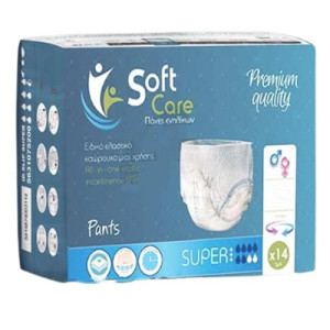 Soft care πάνα βρακάκι large 14τεμ