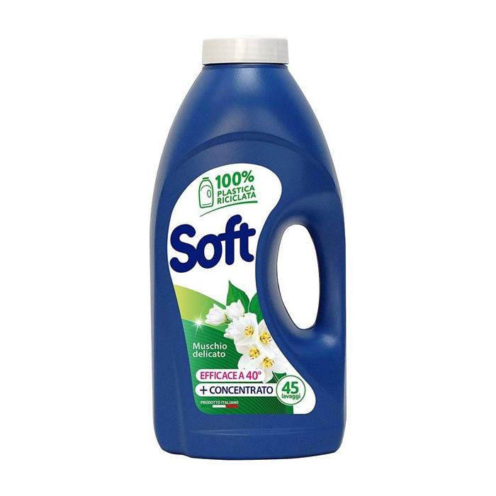 Soft lavatrice υγρό απορρυπαντικό ρούχων muschio bianco 32μεζ 2,25lt Soft - 1