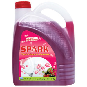 Spark υγρό πιάτων με βατόμουρο 4lt Spark - 1