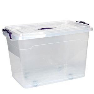 Sterk κουτί αποθήκευσης πλαστικό ορθογώνιο με λαβή και με ρόδες 66x47x30,5cm 58lt Sterk - 1