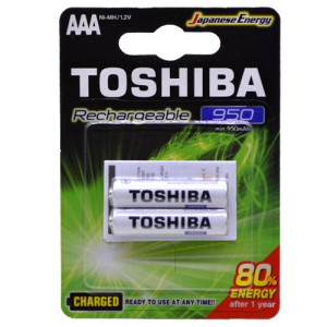 Toshiba μπαταρίες επαναφορτ ΑΑΑ 950mAh 2τεμ Toshiba - 1